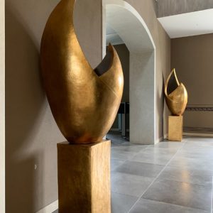 Vasi in terracotta e foglia d'oro