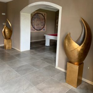 vasi terracotta e foglia oro