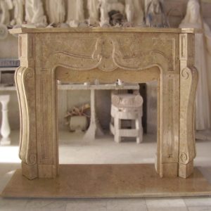 camino travertino scabas chiaro