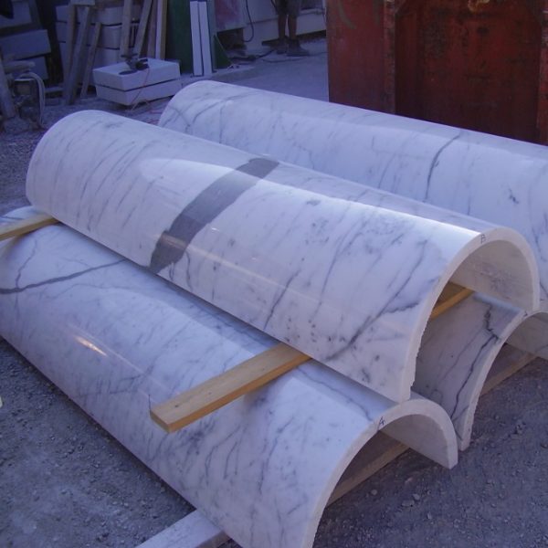white carrara marble columns