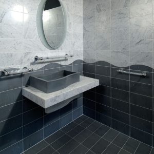 bardiglio marble bathroom