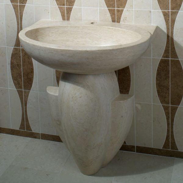 bathroom made in travertine stone