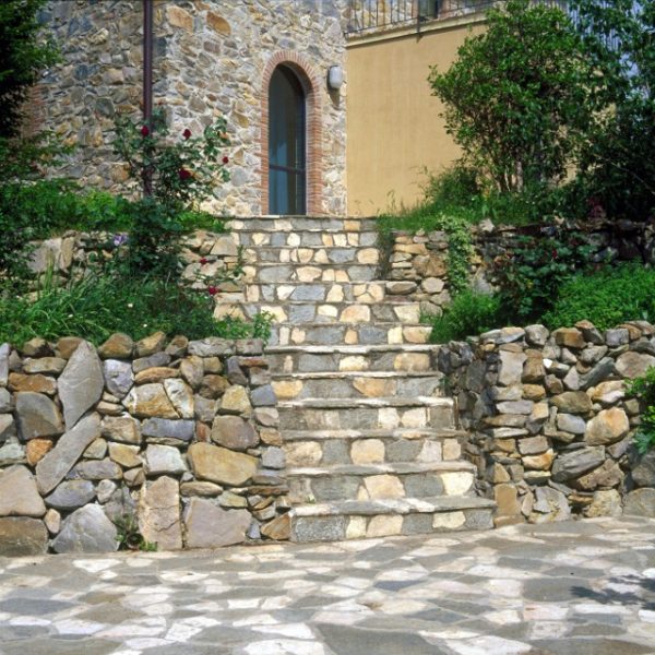 luserna stone and limestone paving