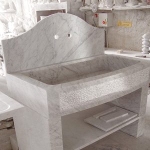 lavabo cucina marmo bianco carrara