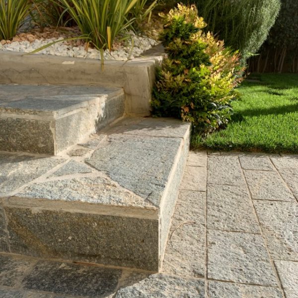 brazilian quartzite and luserna stone tiles paving