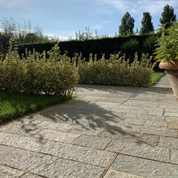 brazilian quartzite and luserna stone tiles paving