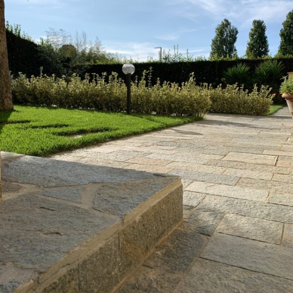 brazilian quartzite and luserna stone tiles paving