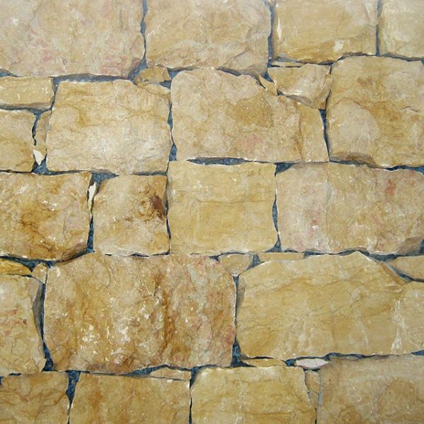 giallo reale marble covering sawn back