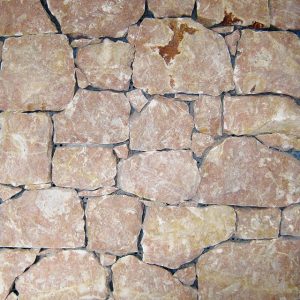 pink garda stone covering sawn cut