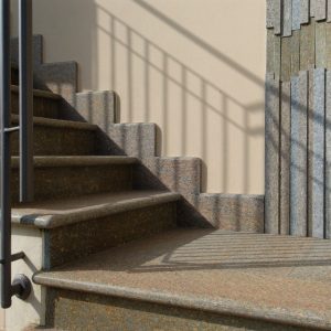 luserna stone stair flamed top