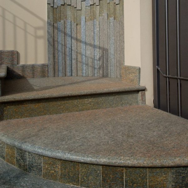 luserna stone stair flamed top