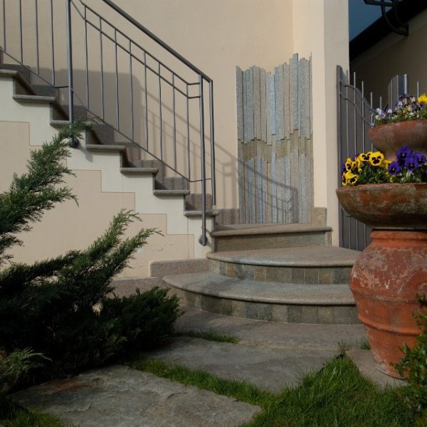 luserna stone stair flamed top